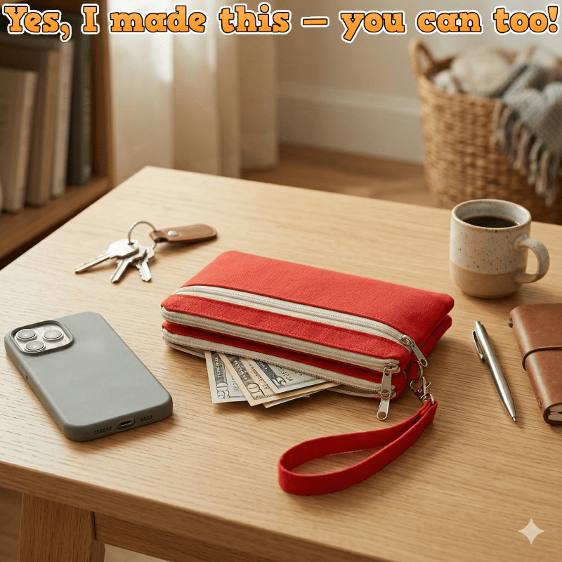 Triple Zip Wristlet PDF Download Pattern (3 sizes included)