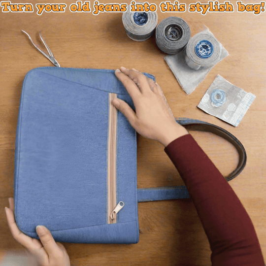 Denim Zip Handbag PDF Download Pattern (3 sizes included)