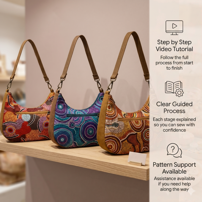 Sweet Shoulder Bag PDF Download Pattern (3 sizes included)