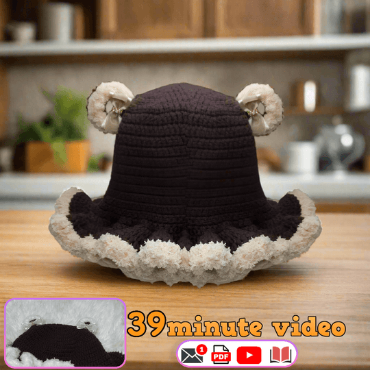 Chic Ruffled Hat PDF Crochet Pattern