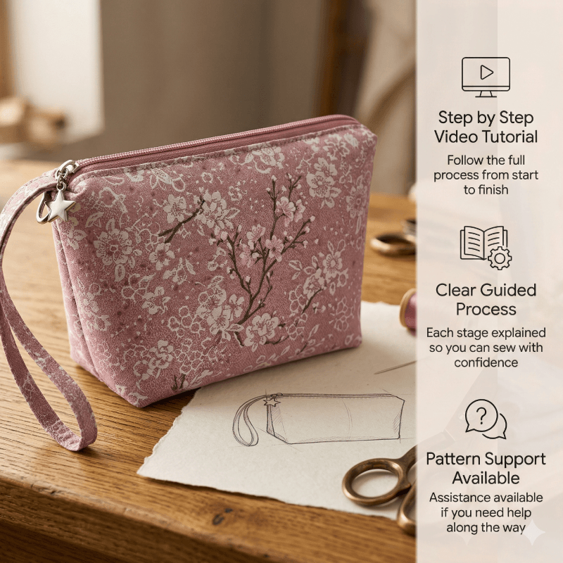 Cute Toiletry Pouch PDF Download Pattern (3 sizes included)