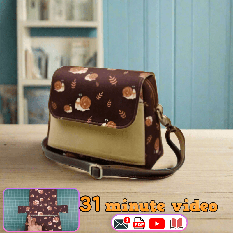 Mini Flap Crossbody Bag PDF Download Pattern (3 sizes included)