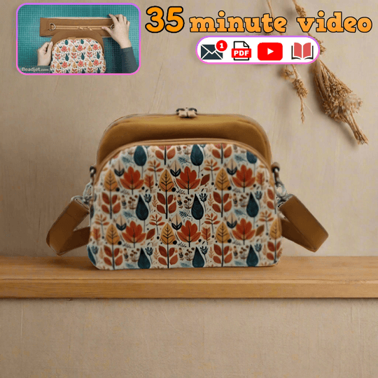 Triple-Compartment Box Crossbody PDF Download Pattern (3 sizes included)