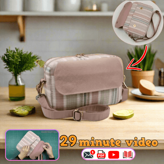 Flap-Pocket Crossbody Bag PDF Download Pattern (3 sizes included)