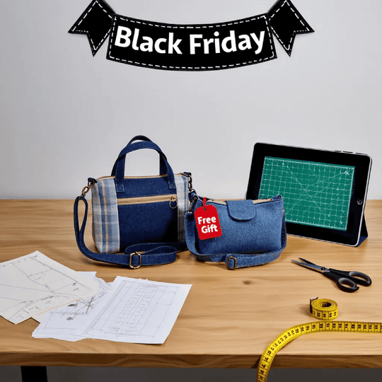 Divided Crossbody PDF Pattern + Bonus Front-Pocket Handbag (3 Sizes Each)