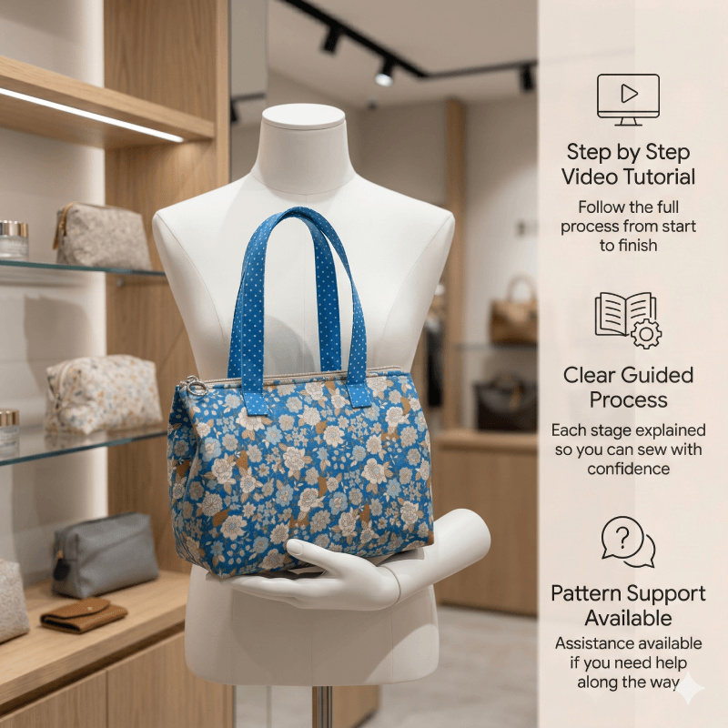 Cute Cosmetic Bag PDF Download Pattern (3 sizes included)
