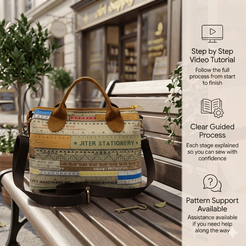 Divided Tote Bag PDF Download Pattern (3 sizes included)