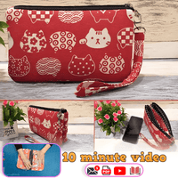 Double Zip Wristlet PDF Download Pattern (3 sizes included)
