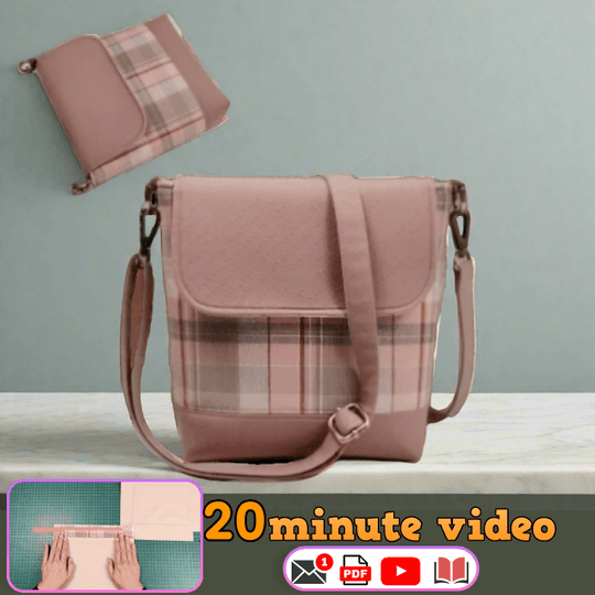 Square Flap Crossbody Bag PDF Download Pattern (3 sizes included)