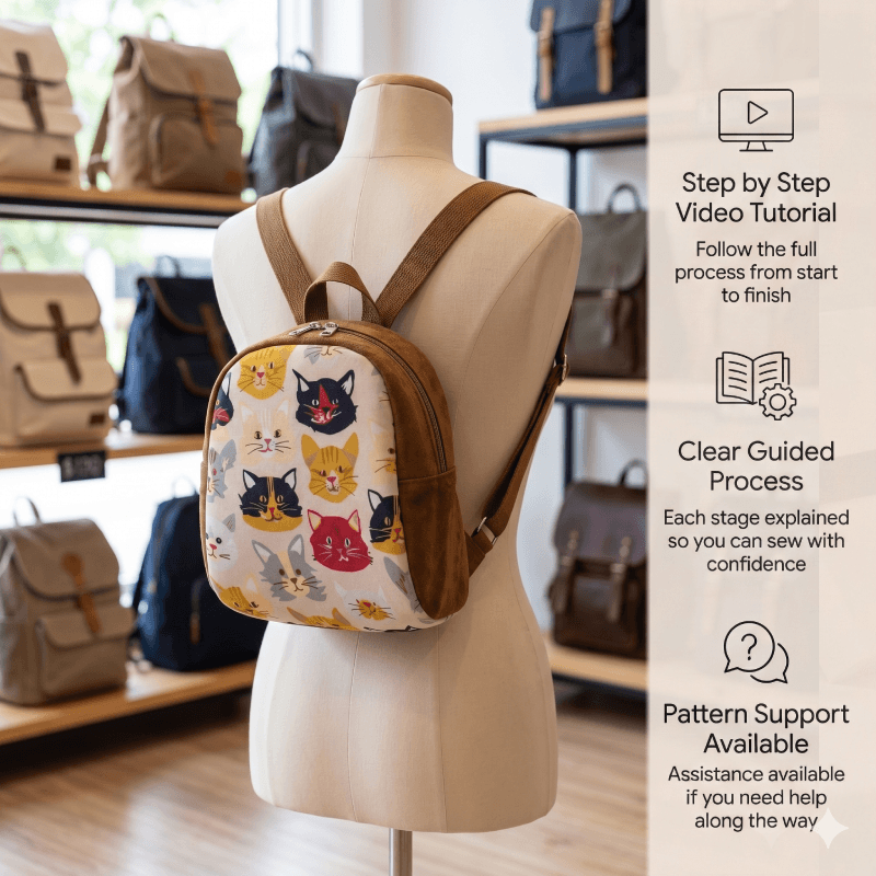 Toddler Backpack PDF Download Pattern (3 sizes included)