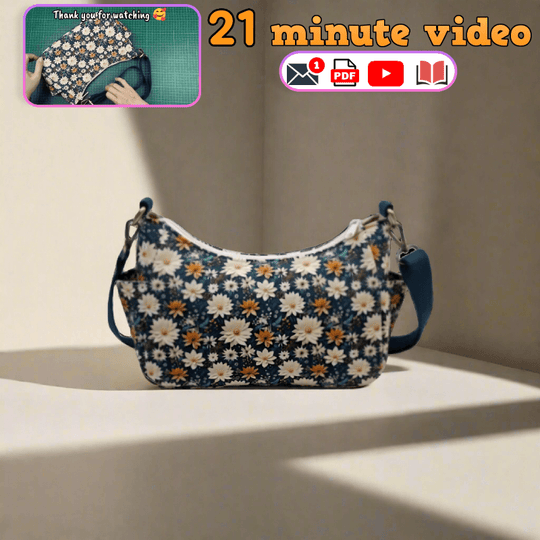Curved Top Crossbody PDF Download Pattern (3 sizes included)