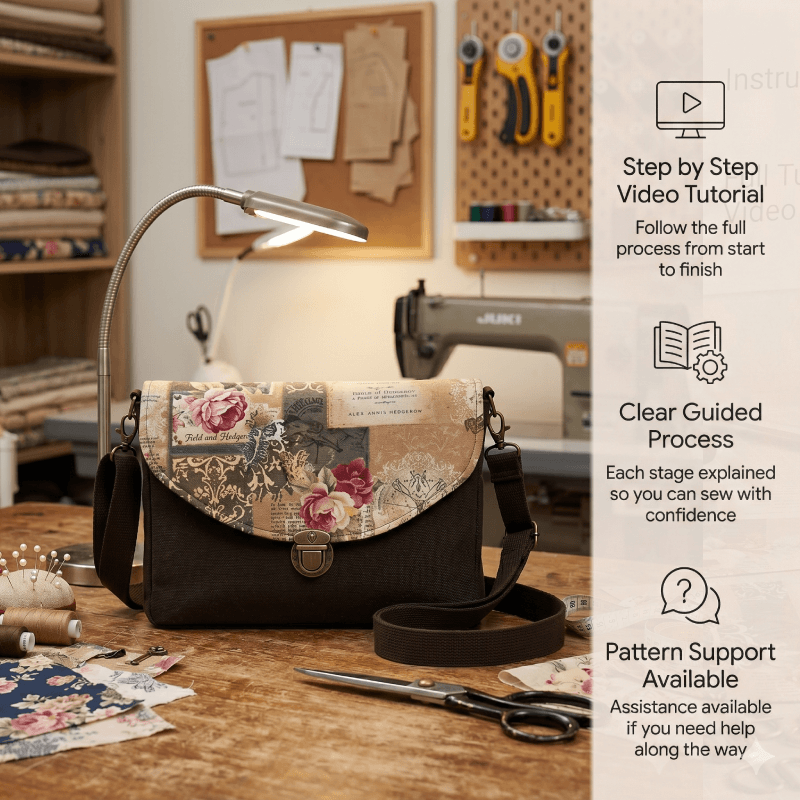 Pocketed Crossbody Purse PDF Download Pattern (3 sizes included)
