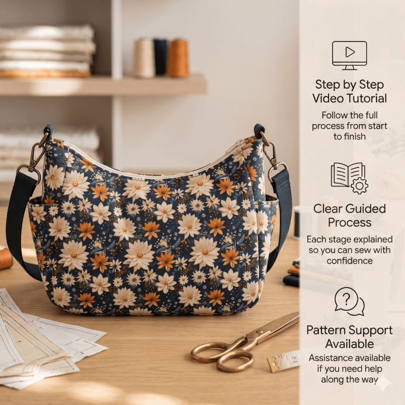 Curved Top Crossbody PDF Download Pattern (3 sizes included)