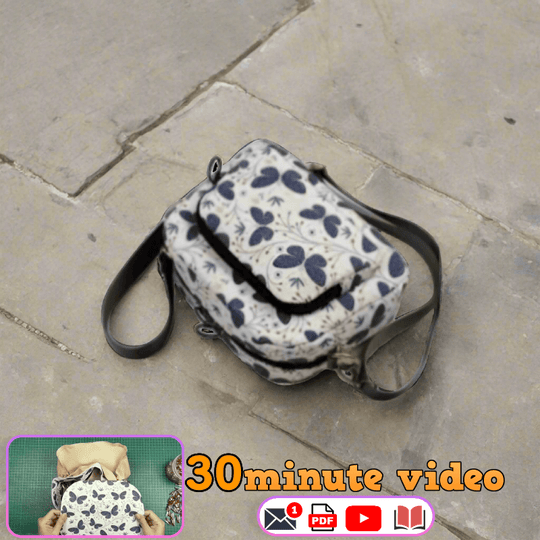 Pocketed Zipper Crossbody Bag PDF Download Pattern (3 sizes included)