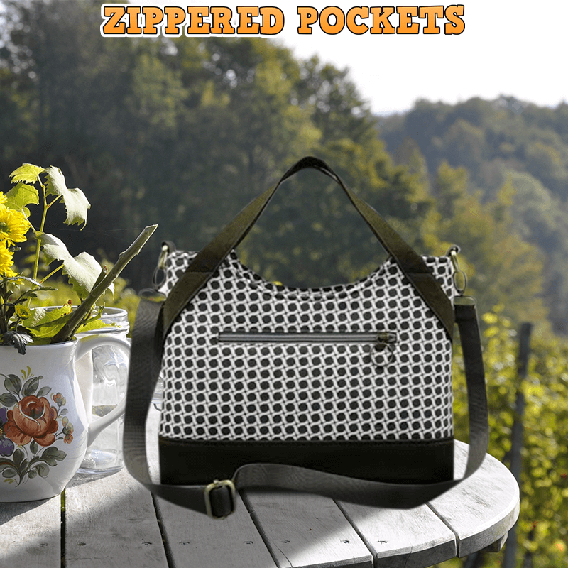 Zipper Shoulder Bag PDF Download Pattern  (3 sizes included)