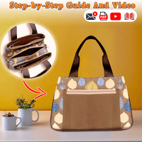 Multi Pockets Tote Bag PDF Download Pattern (3 sizes included)