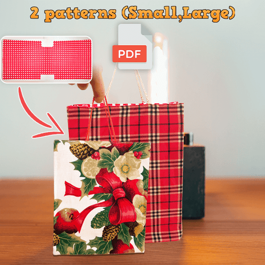 Gift Bag PDF Download Pattern (2 sizes included)