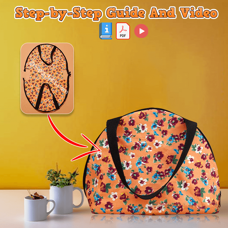 Cute Zipper Handbag PDF Download Pattern (3 sizes included)