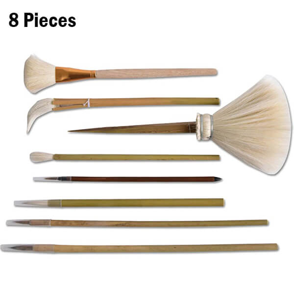 8 Pieces Pottery Brush Set