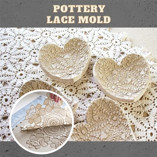 3-Pieces Pottery Lace Mold