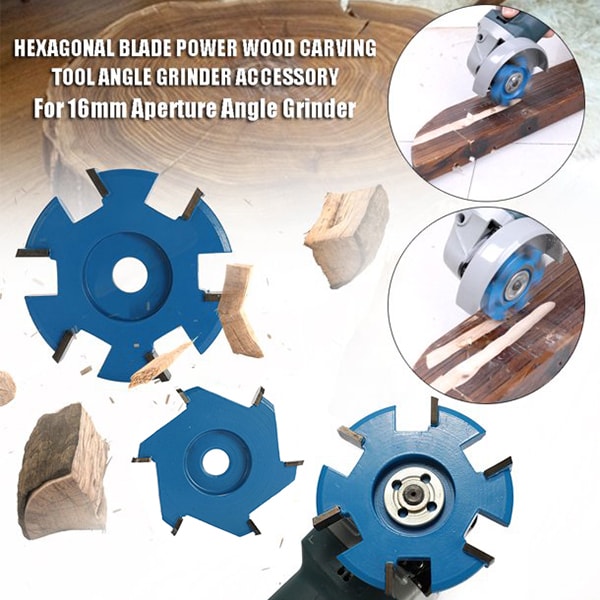 High-Power 6-Blade Wood Carving Disc