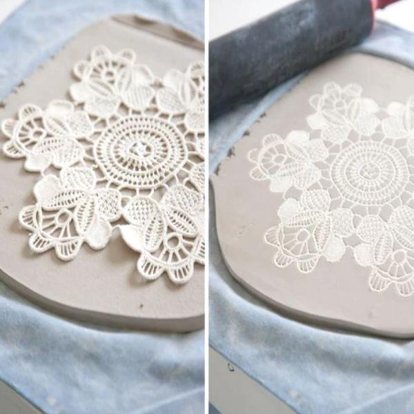 3-Pieces Pottery Lace Mold