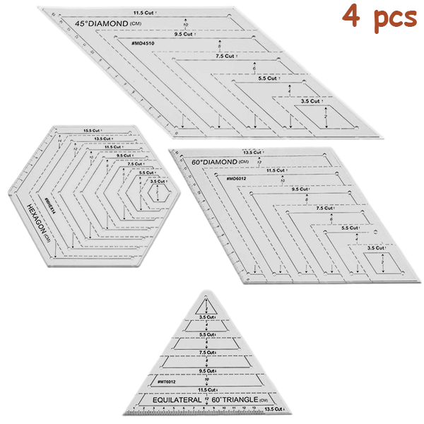 Premium Clear Master Cut Quilting Templates