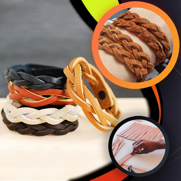 braided leather bracelet diy