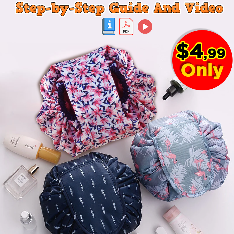 Drawstring makeup bag sewing pattern hot sale