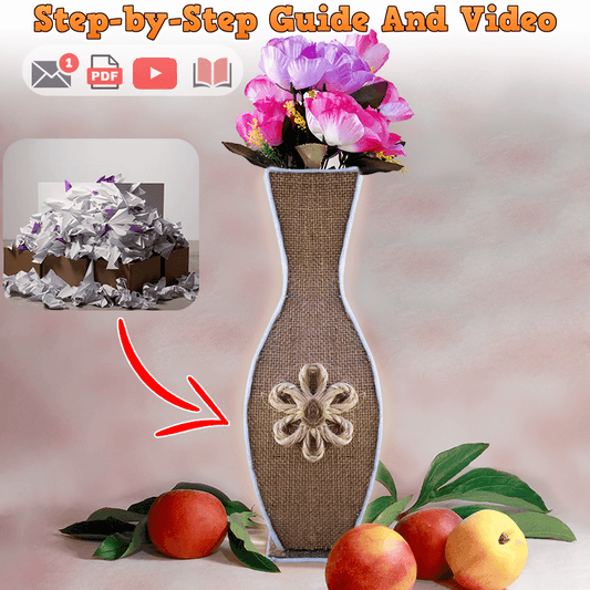 Jute Floral Vase PDF Download Pattern (3 sizes included)