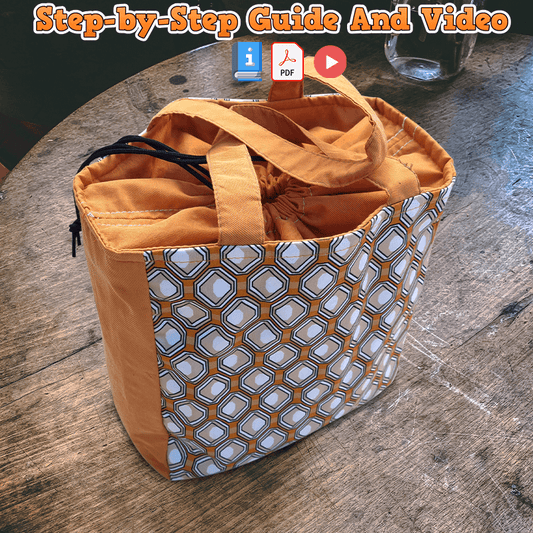 Cute Drawstring Bag PDF Download Pattern (3 sizes included)