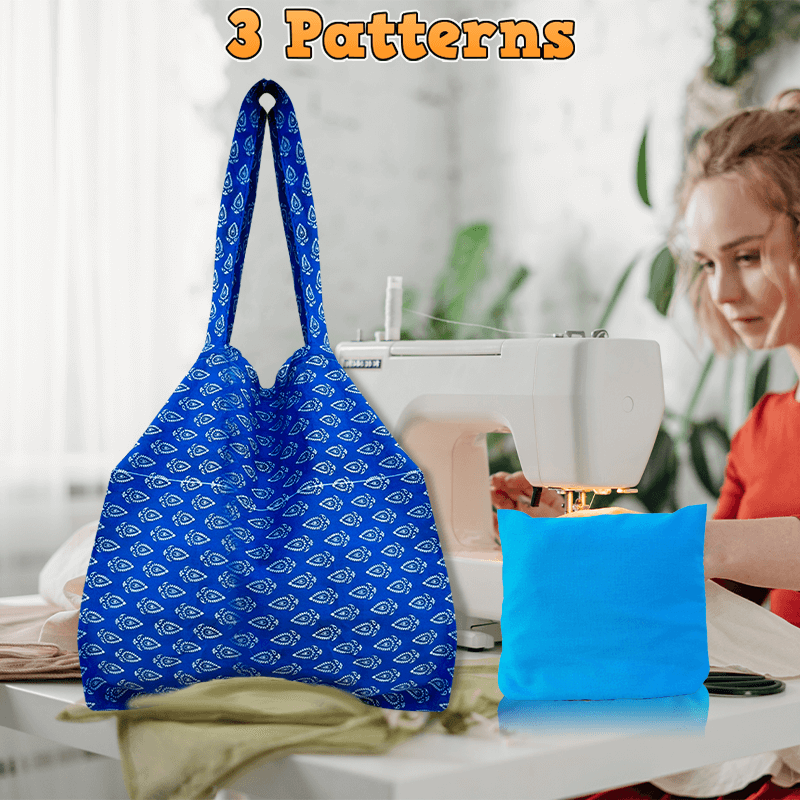 Folding Pocket Grocery Bag PDF Download Pattern (3 sizes included)