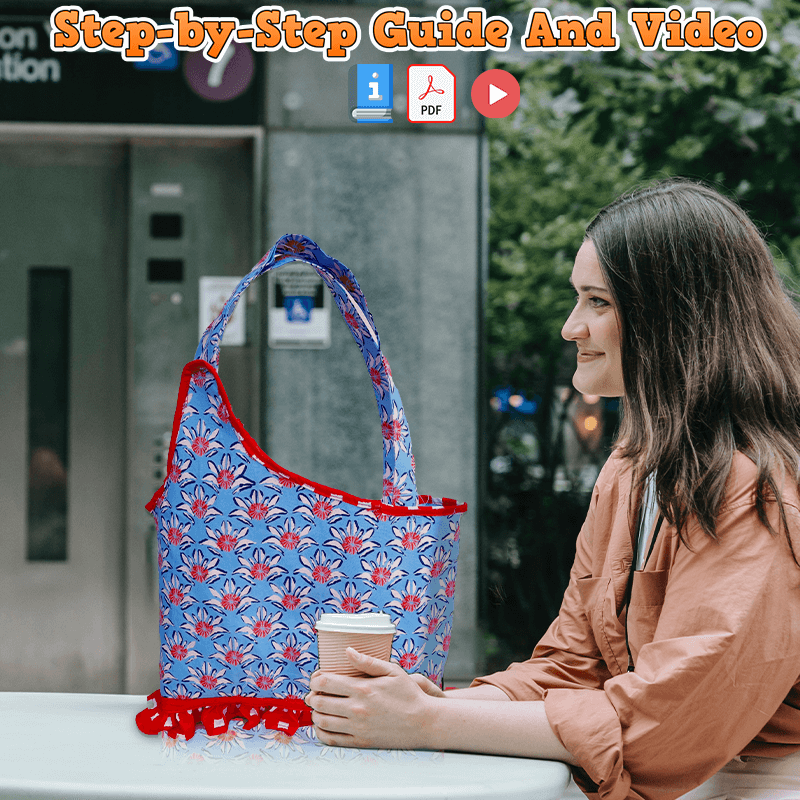 Ruffle Tote Bag PDF Download Pattern (3 sizes included)