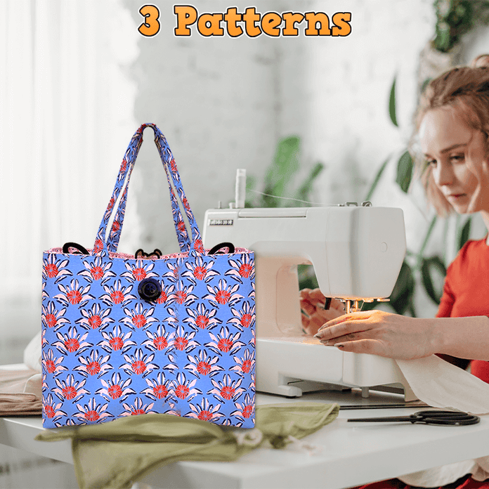 DrawString Hand Bag PDF Download Pattern (3 sizes included)