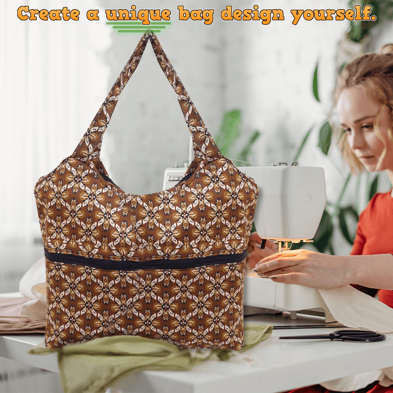 Zipper Tote Bag PDF Download Pattern (3 sizes included)