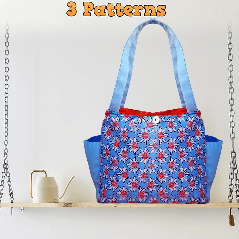 Double Pocket Shopping Bag PDF Download Pattern (3 sizes included)